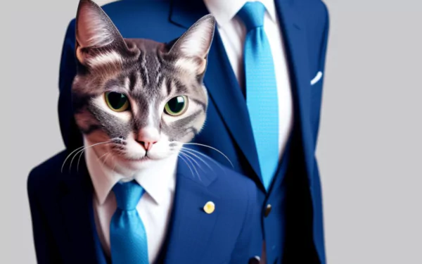  A cat in a suit and tie