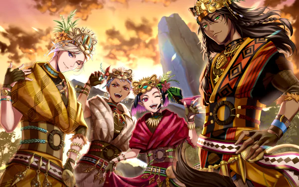 Vil Schoenheit Lilia Vanrouge Leona Kingscholar Kalim Al-Asim video game Twisted Wonderland HD Desktop Wallpaper | Background Image