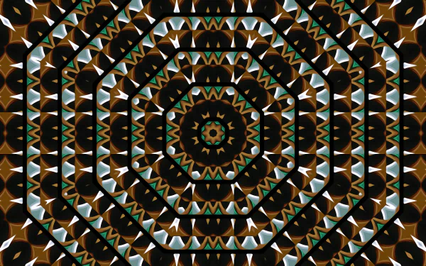  Brown and Green Oil Paint Kaleidoscope