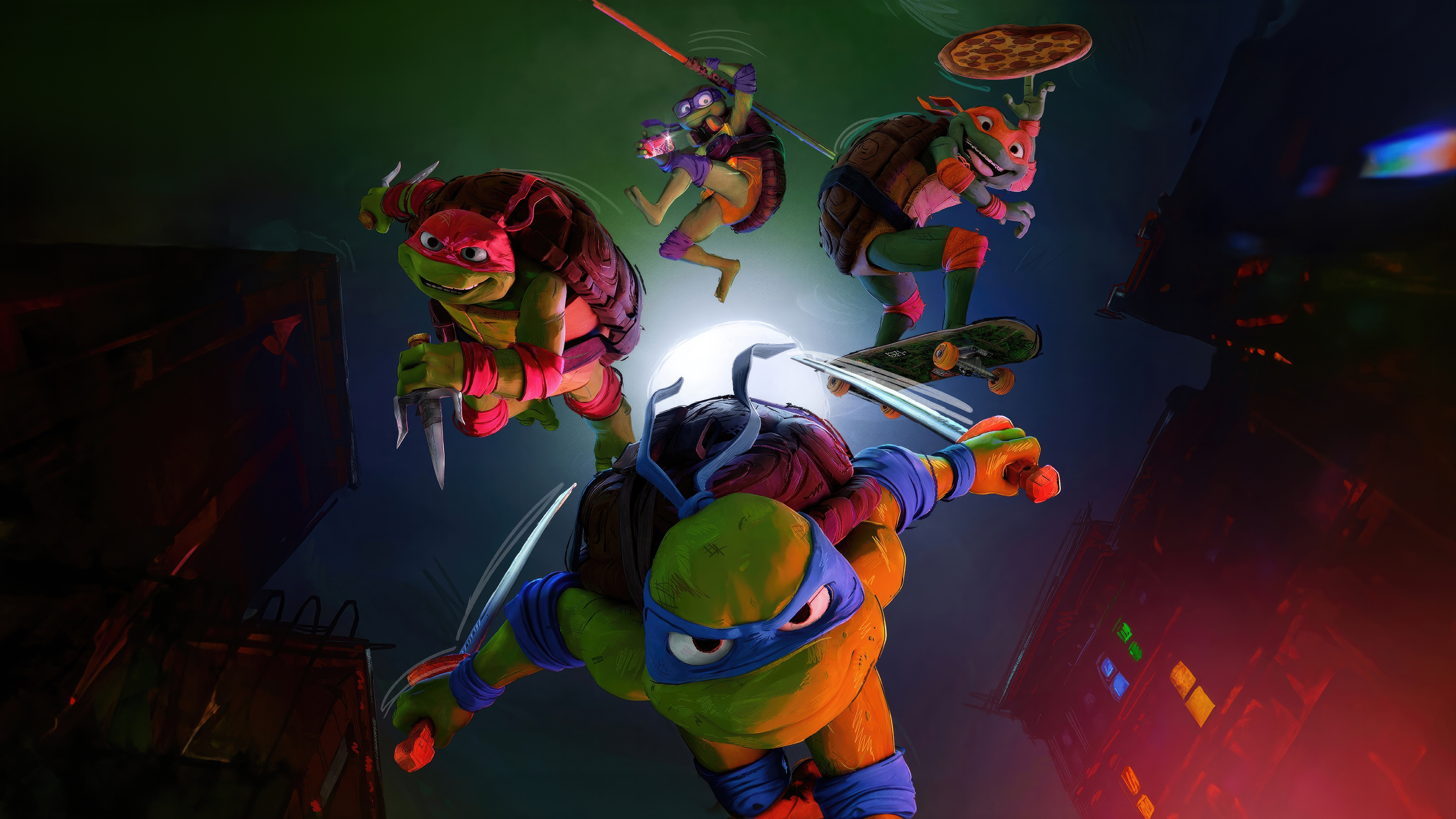 Movie Teenage Mutant Ninja Turtles: Mutant Mayhem HD Wallpaper | Background Image