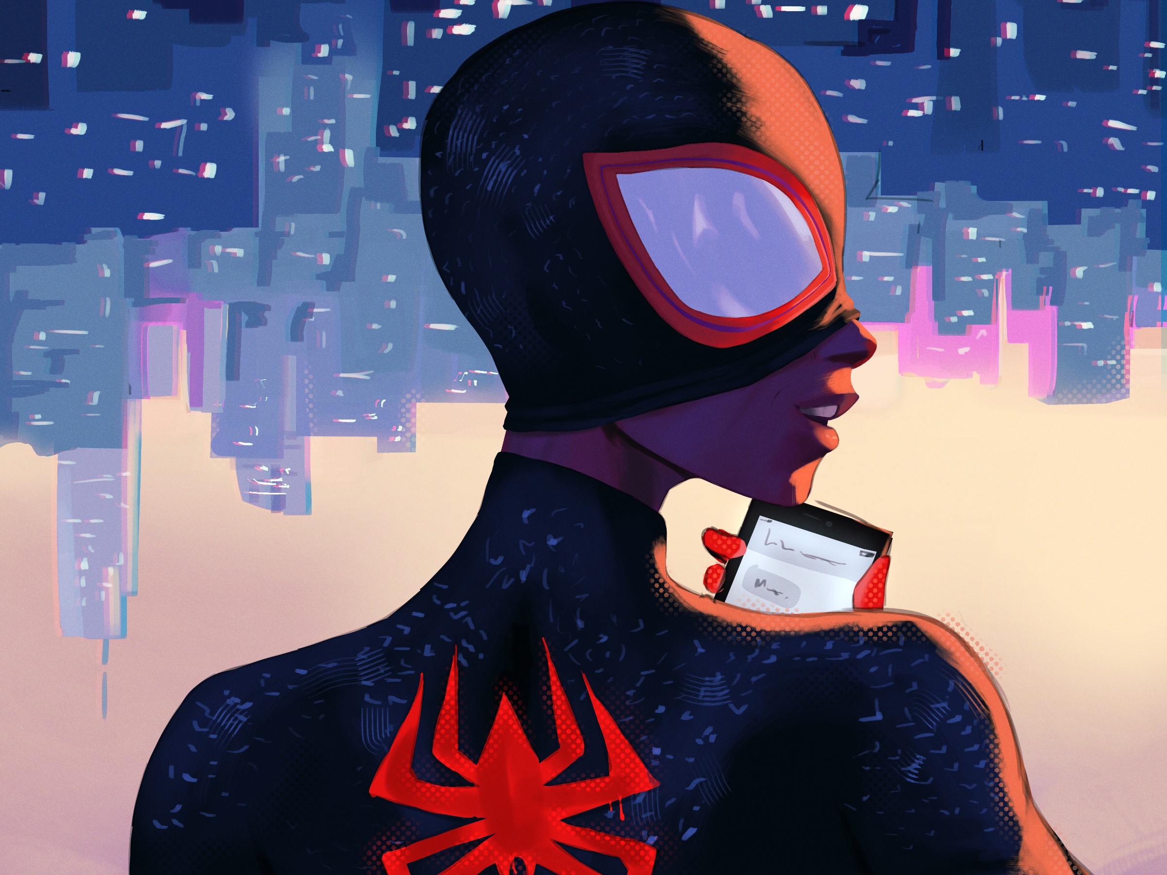 Homem-Aranha no Aranhaverso Miles Morales - Papel de Parede Grátis para PC  e Celular