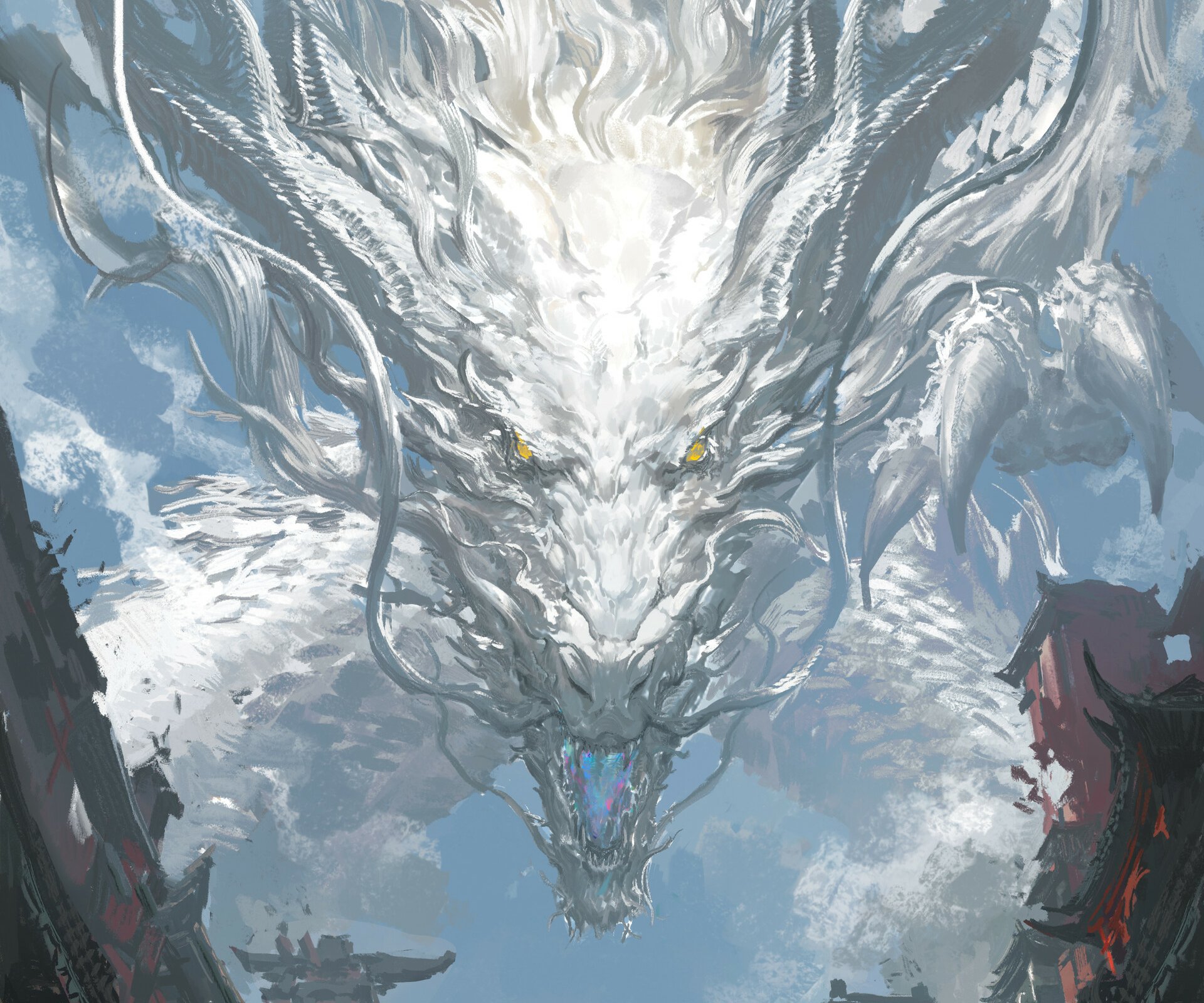 Download Fantasy Dragon HD Wallpaper by 不想当画家的 LEO