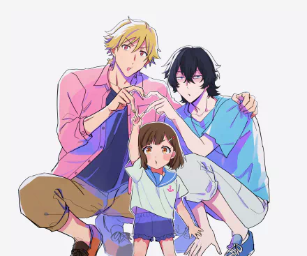 Kazuki Kurusu Rei Suwa Miri Unasaka Anime Buddy Daddies HD Desktop Wallpaper | Background Image