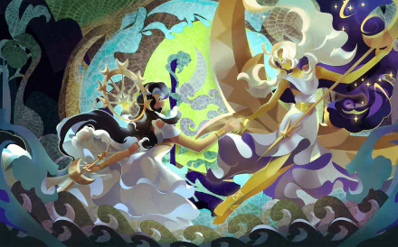 Sea Fairy Cookie (Cookie Run) Moonlight Cookie (Cookie Run) video game COOKIE RUN: KINGDOM HD Desktop Wallpaper | Background Image