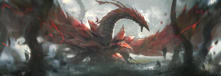 HD anime-style desktop wallpaper featuring the Black Rose Dragon from Yu-Gi-Oh!, depicted with dark, fiery wings and a fierce, powerful presence.