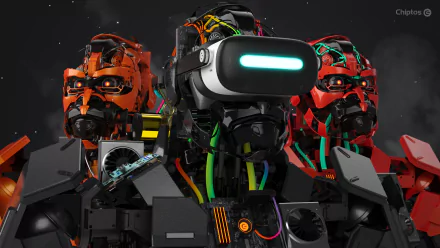  Chiptos X 3D Robot Kong Mecha Gorilla Troop Robot 4K NFT Wallpaper Desktop Background