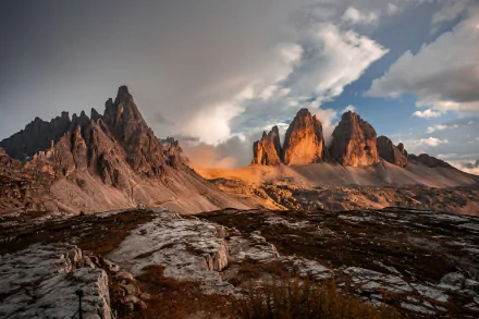Italy alps Dolomites nature Tre Cime di Lavaredo HD Desktop Wallpaper | Background Image