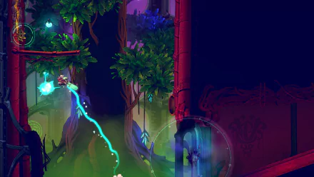 HD desktop wallpaper of a mystical forest scene from CONVERGENCE: A League of Legends Story, featuring vibrant colors and fantasy elements.