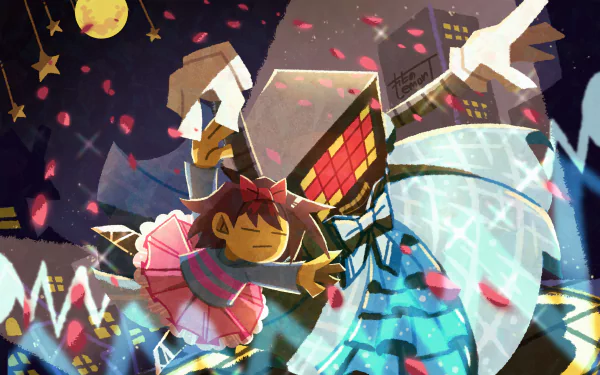 Mettaton (Undertale) Frisk (Undertale) video game Undertale HD Desktop Wallpaper | Background Image
