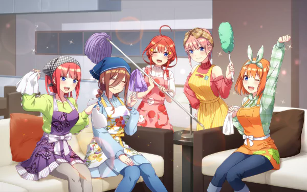 Itsuki Nakano Yotsuba Nakano Miku Nakano Nino Nakano Ichika Nakano Anime The Quintessential Quintuplets HD Desktop Wallpaper | Background Image