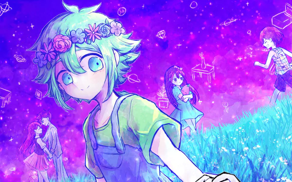 Mari (Omori) Hero (Omori) Kel (Omori) Aubrey (Omori) Basil (Omori) video game OMORI HD Desktop Wallpaper | Background Image