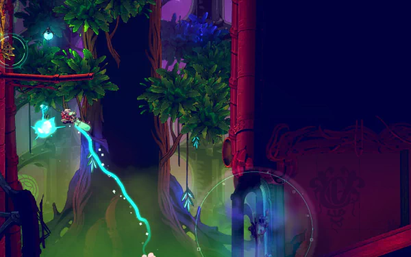 HD desktop wallpaper of a mystical forest scene from CONVERGENCE: A League of Legends Story, featuring vibrant colors and fantasy elements.