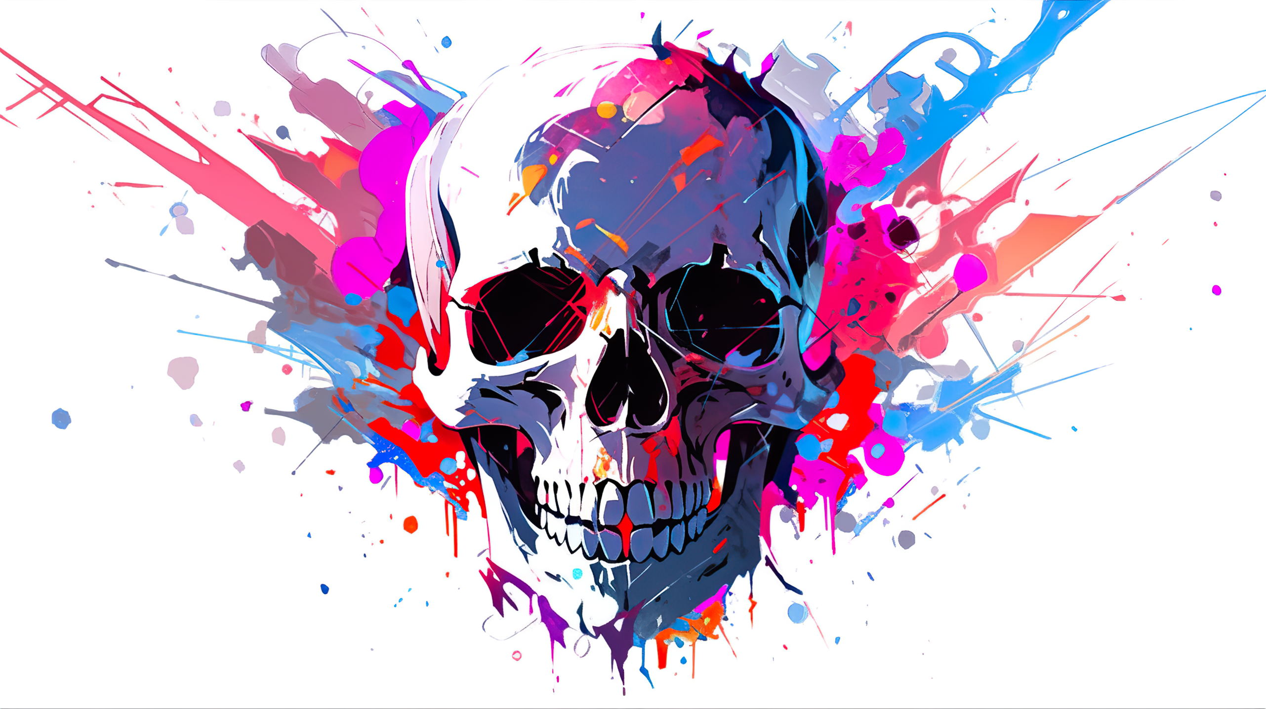 Colorful Skull Wallpaper  1347x900  ID44507  WallpaperVortexcom