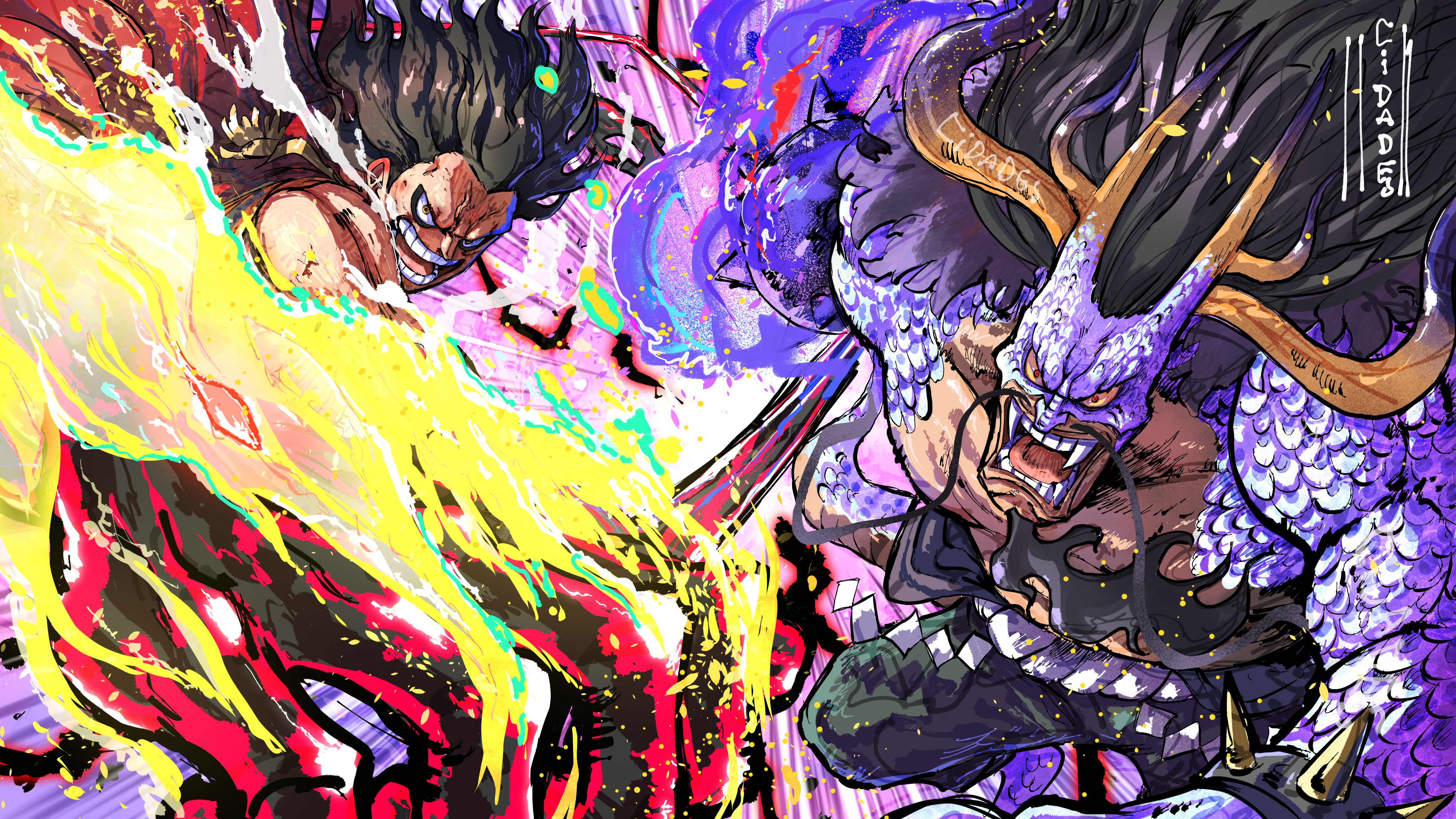 Luffy VS Kaido | Kaido one piece, Manga anime one piece, One piece images