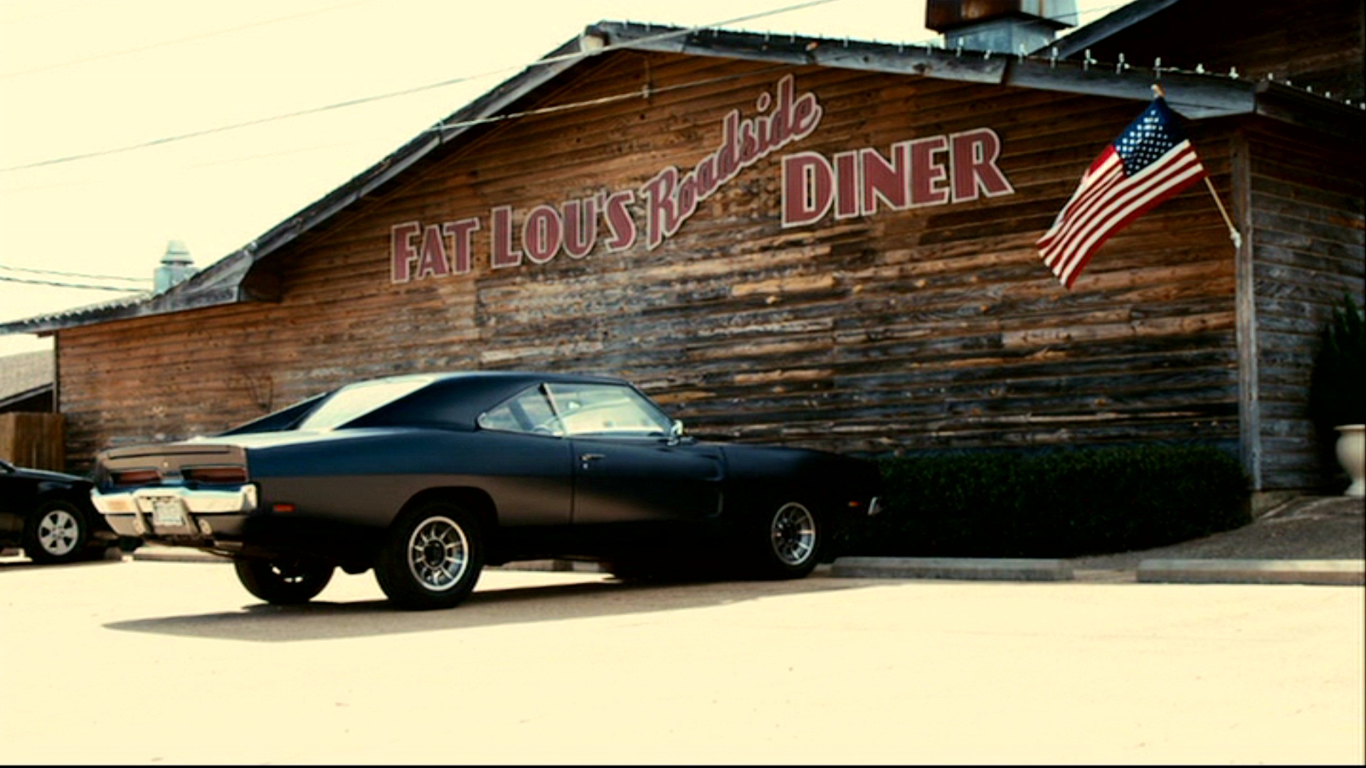 Drive Angry desktop wallpaper featuring a scene from the movie.