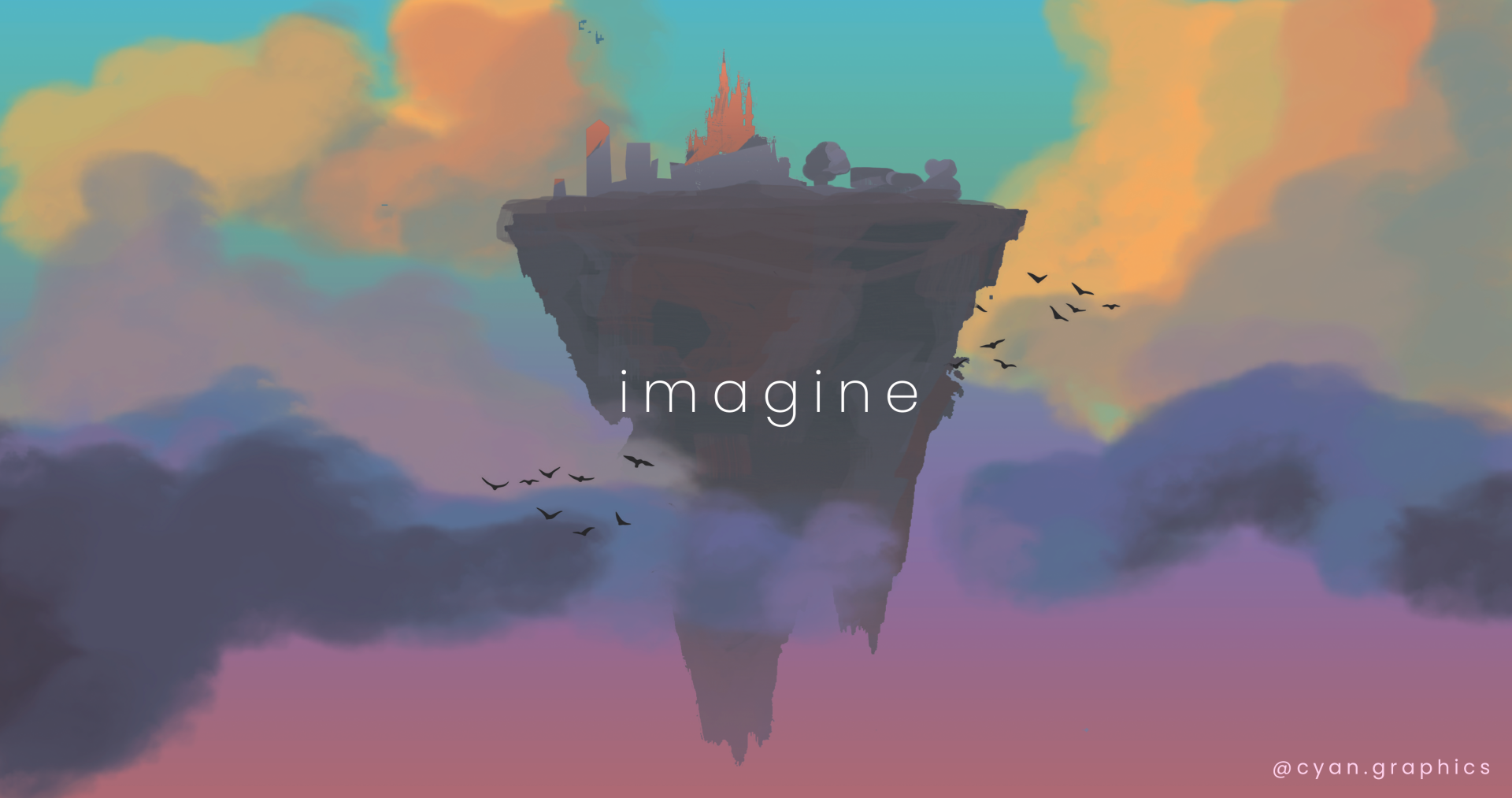 Download Island Love Drawing Photography Artwork Fantasy Artistic 4k Ultra HD Wallpaper by CYANGRAPHICS