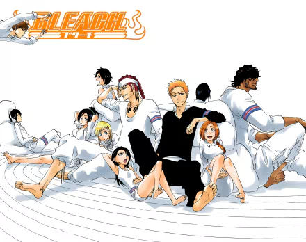 Ichigo Kurosaki Renji Abarai Rukia Kuchiki Yasutora Sado Orihime Inoue Anime Bleach: Thousand-Year Blood War HD Desktop Wallpaper | Background Image
