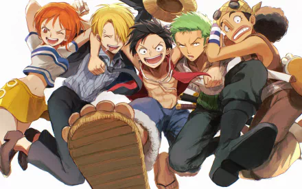 Usopp (One Piece) Roronoa Zoro Monkey D. Luffy Sanji (One Piece) Nami (One Piece) Anime One Piece HD Desktop Wallpaper | Background Image