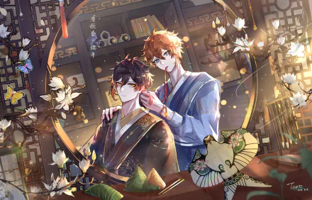 Zhongli (Genshin Impact) Tartaglia Childe (Genshin Impact) video game Genshin Impact HD Desktop Wallpaper | Background Image