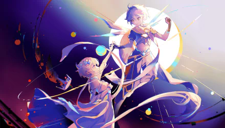 Lumine (Genshin Impact) Aether (Genshin Impact) video game Genshin Impact HD Desktop Wallpaper | Background Image