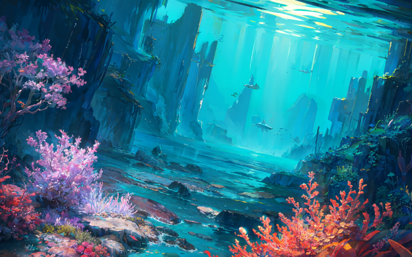 Fantasy Deep Sea Blue Sea HD Wallpaper | Background Image