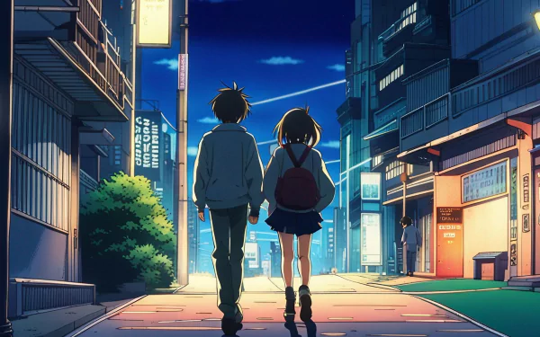  Boy and Girl walking on street