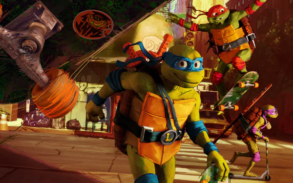 movie Teenage Mutant Ninja Turtles: Mutant Mayhem HD Desktop Wallpaper | Background Image