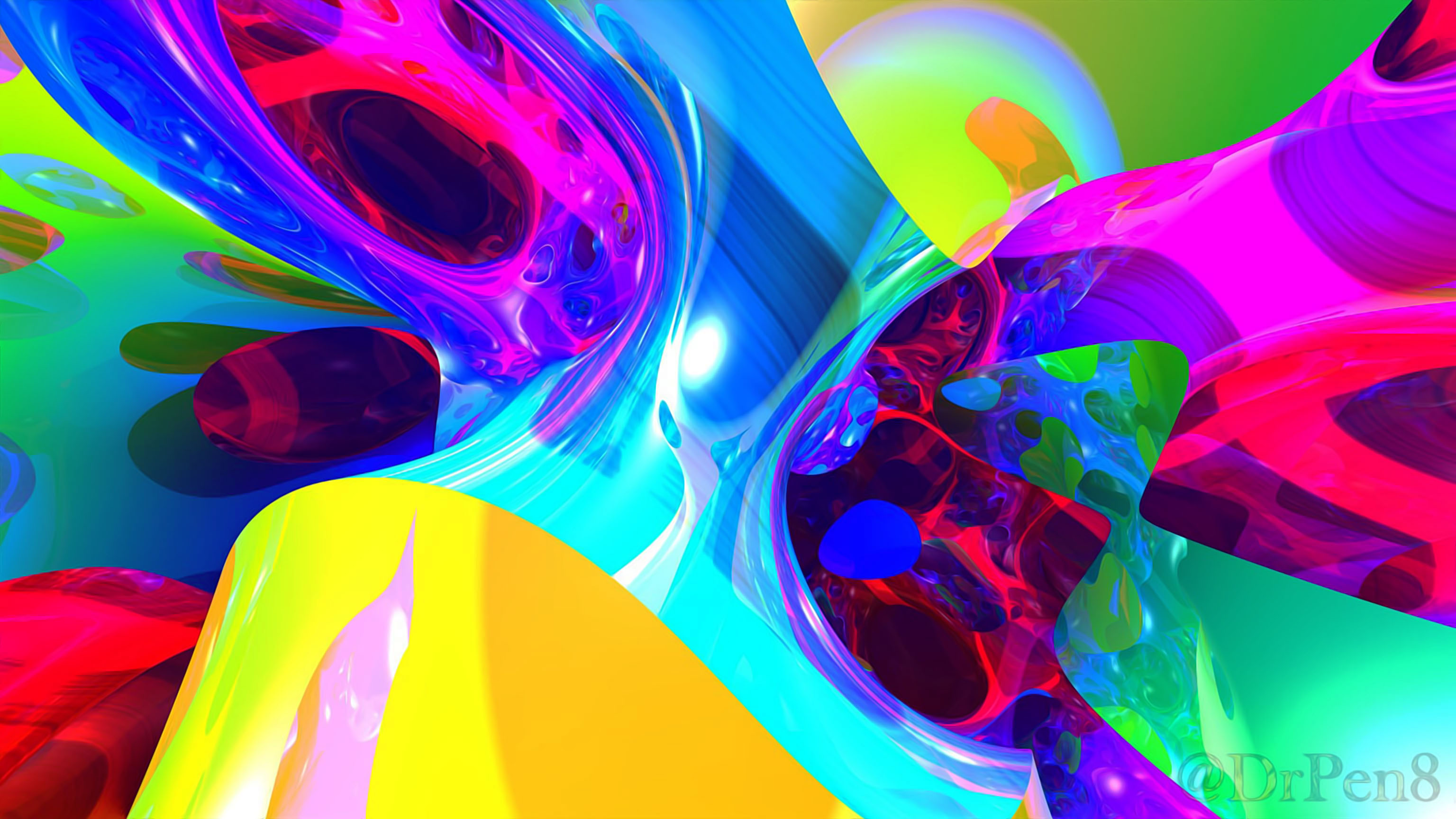 3d Trippy Psychedelic Fractal Art by Dr-Pen