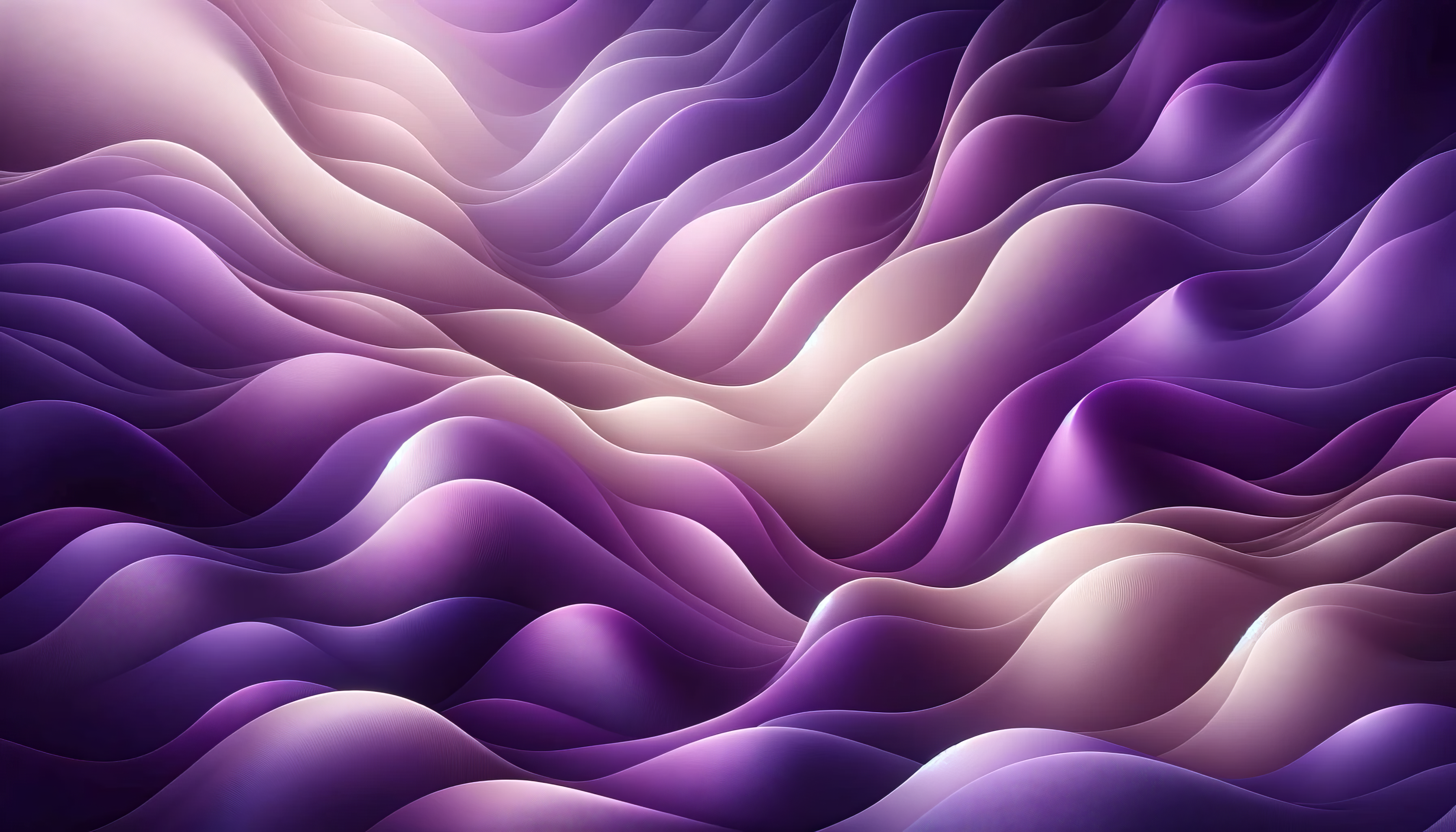 Abstract purple waves HD desktop wallpaper with smooth gradient background.