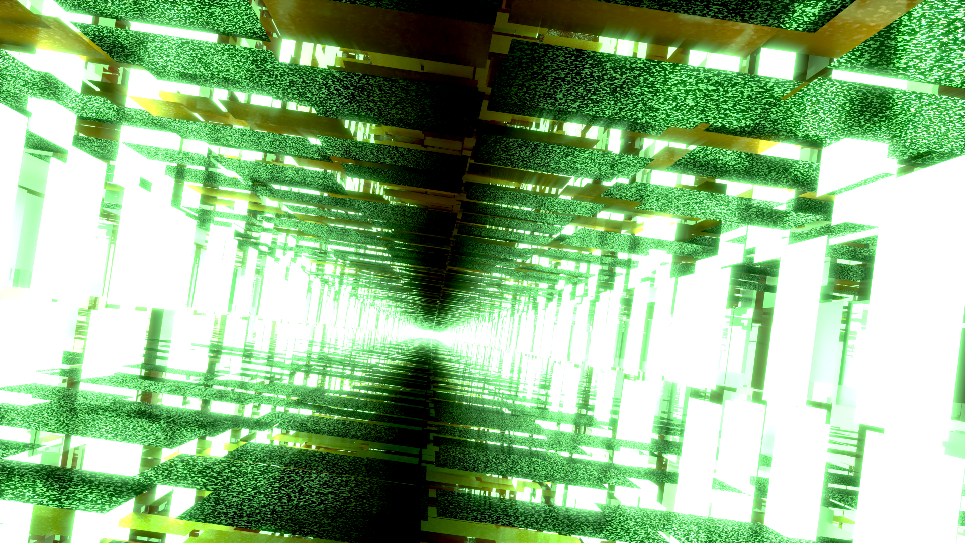 Textured Green Light Tunnels by Dr-Pen