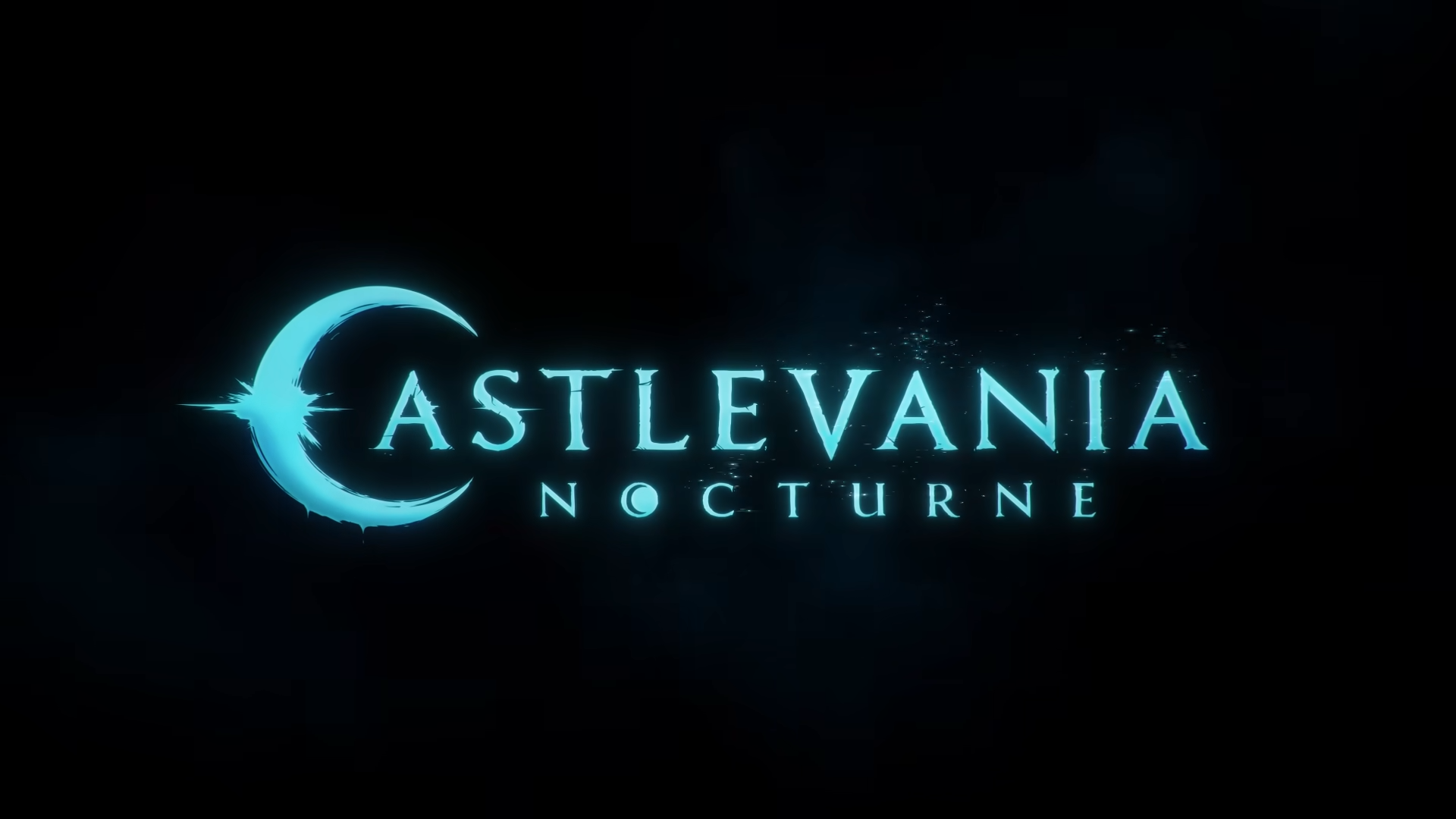 HD desktop wallpaper featuring the logo for Castlevania: Nocturne with a dark, atmospheric background.