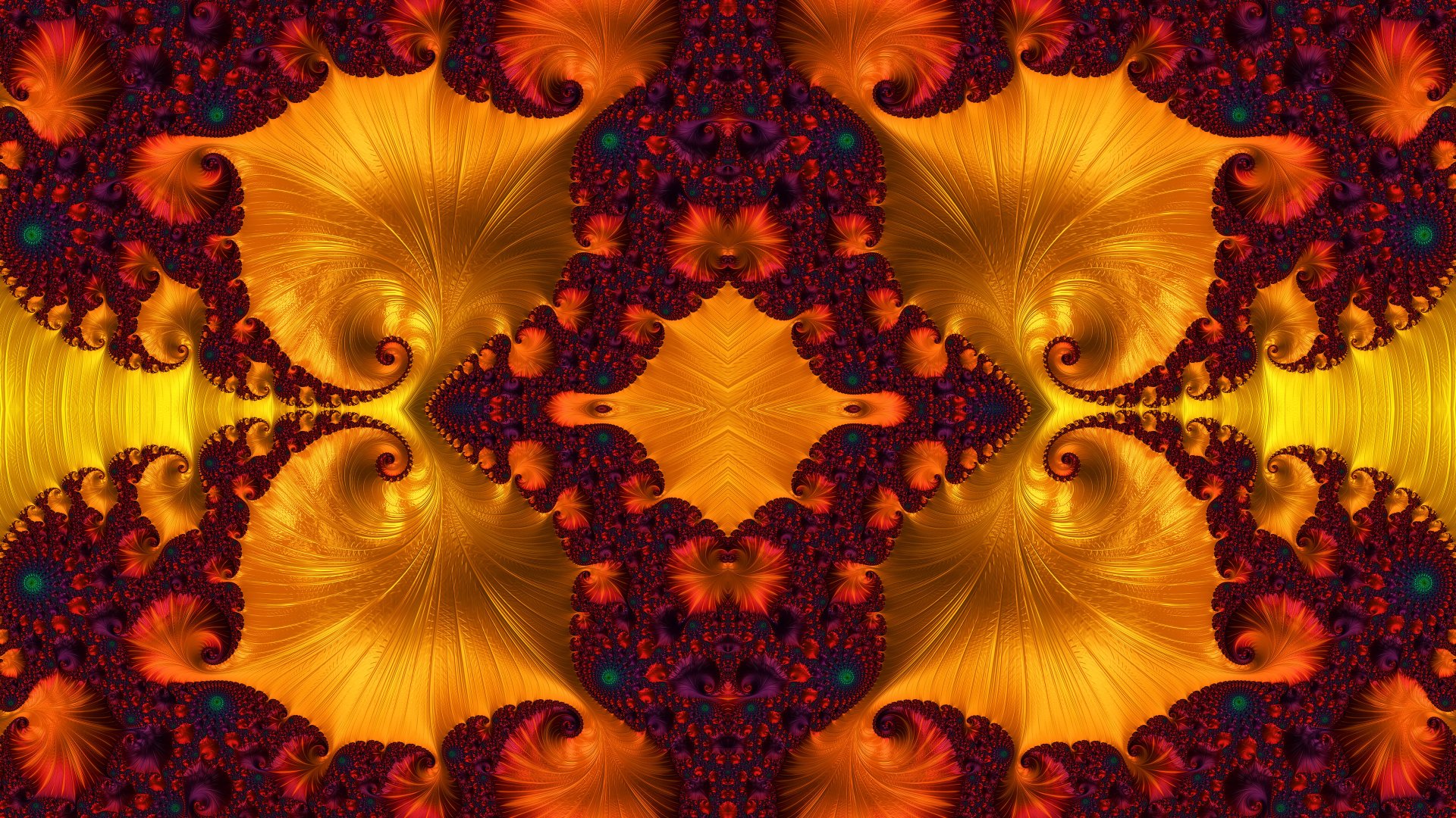 Trippy Psychedelic Fractal Wallpaper by Dr-Pen
