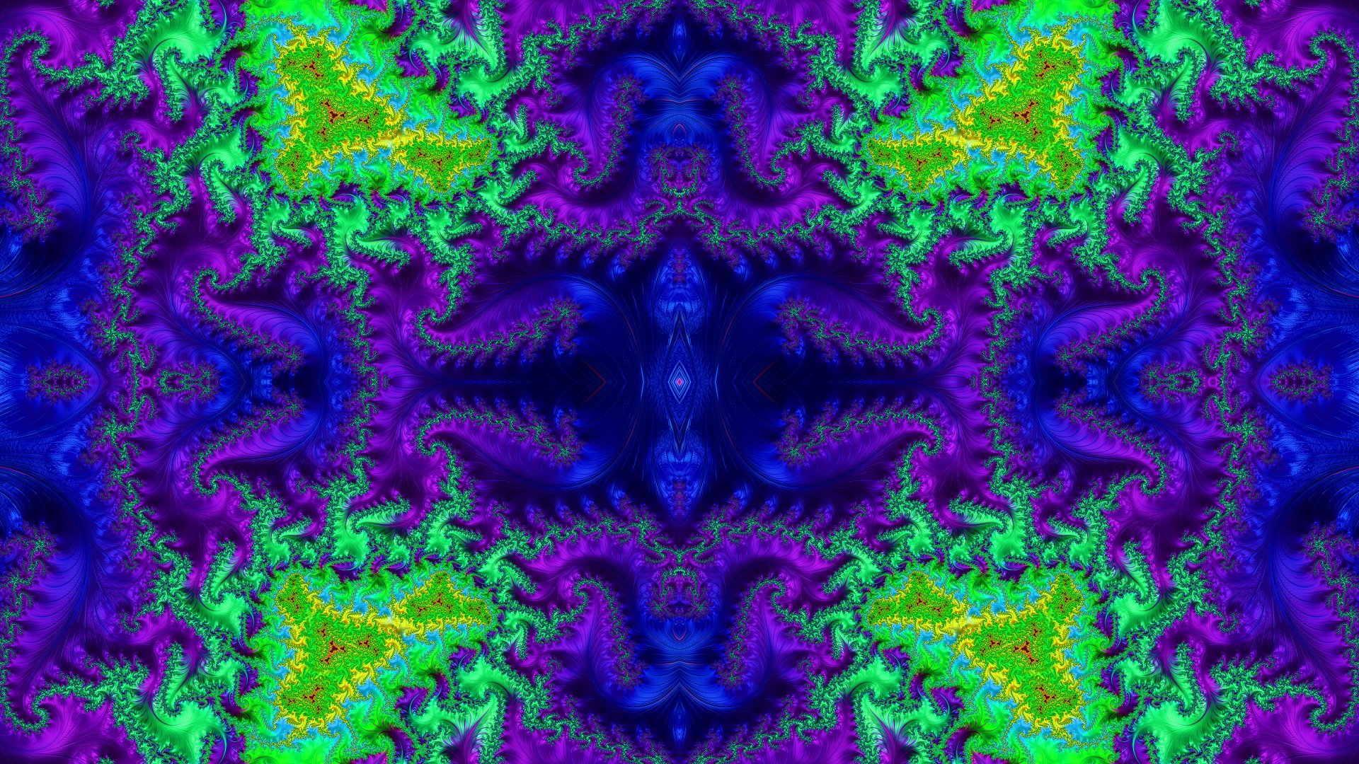 Trippy Psychedelic Fractal Wallpaper by Dr-Pen