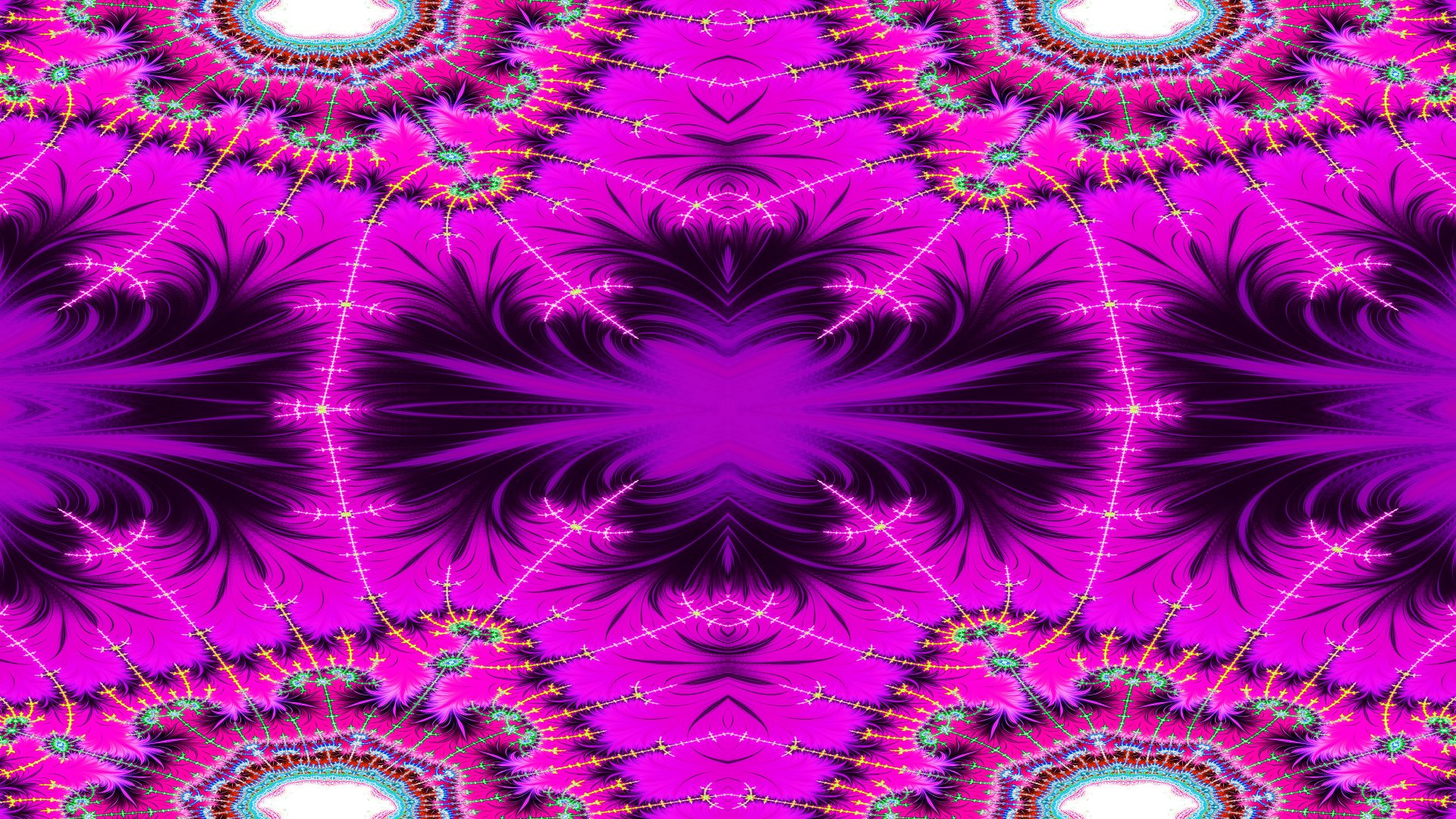 Vibrant purple psychedelic fractal design with intricate abstract patterns, creating a mesmerizing trippy aesthetic in 4K Ultra HD quality.