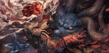  Luffy VS Kaido by モンテ凧