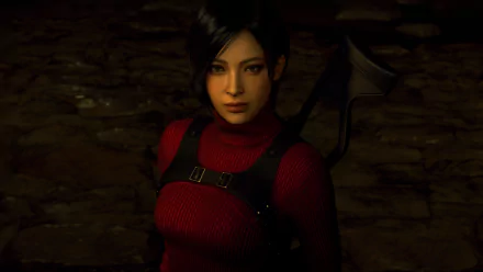 4K Ultra HD desktop wallpaper featuring Ada Wong from the Resident Evil 4 - Separate Ways remake, part of the 2023 Resident Evil 4 video game series.