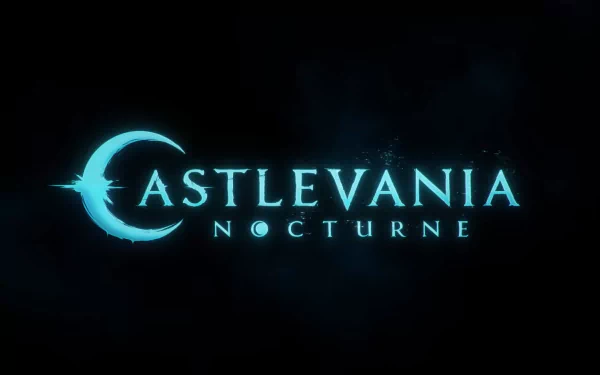 HD desktop wallpaper featuring the logo for Castlevania: Nocturne with a dark, atmospheric background.