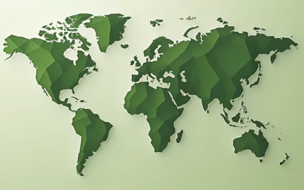 HD desktop wallpaper featuring a stylized green world map background.
