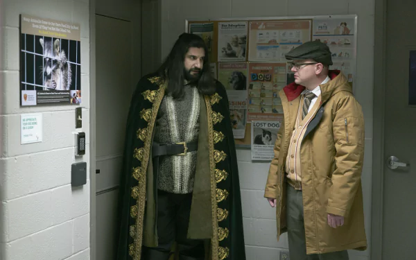 Kayvan Novak Mark Proksch TV Show What We Do in the Shadows HD Desktop Wallpaper | Background Image