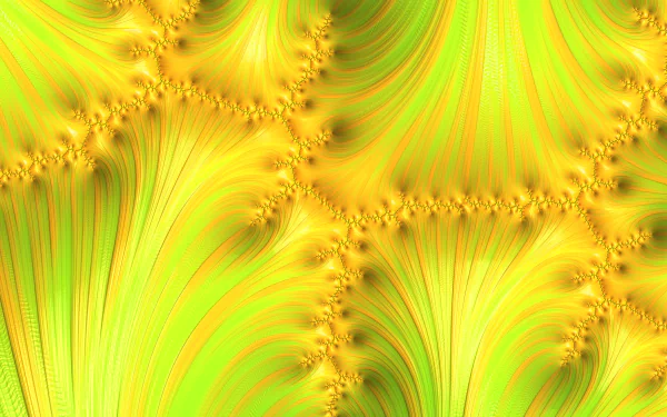 Vibrant yellow abstract fractal design, perfect HD desktop wallpaper with a bright and captivating geometric pattern.
