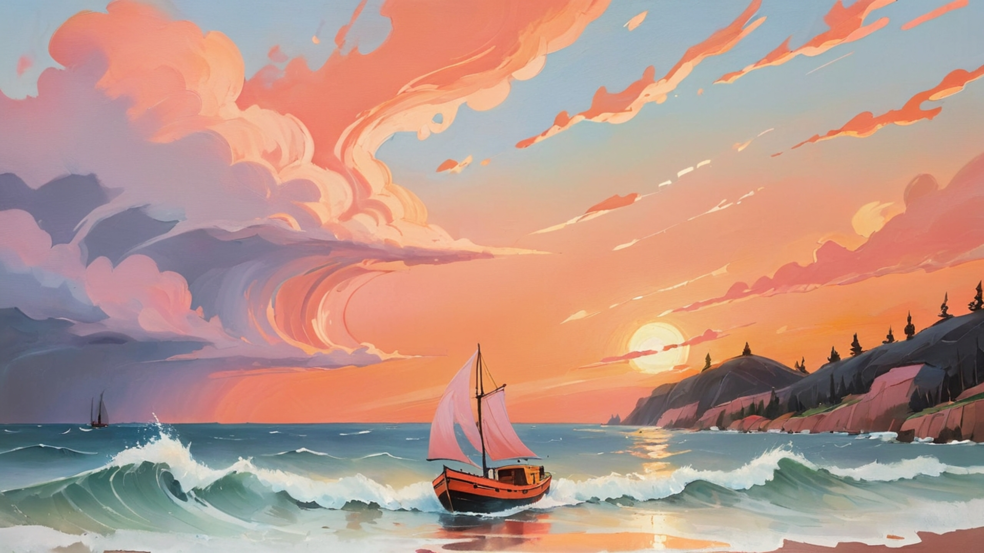 Sunset Drawing by AnimeHead