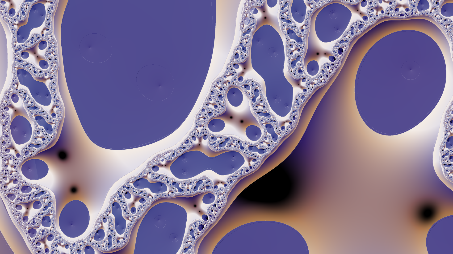 A psychedelic, trippy abstract fractal pattern with smooth, flowing shapes and intricate details in soft purples and creams, rendered in 4K Ultra HD for PC desktop wallpaper.