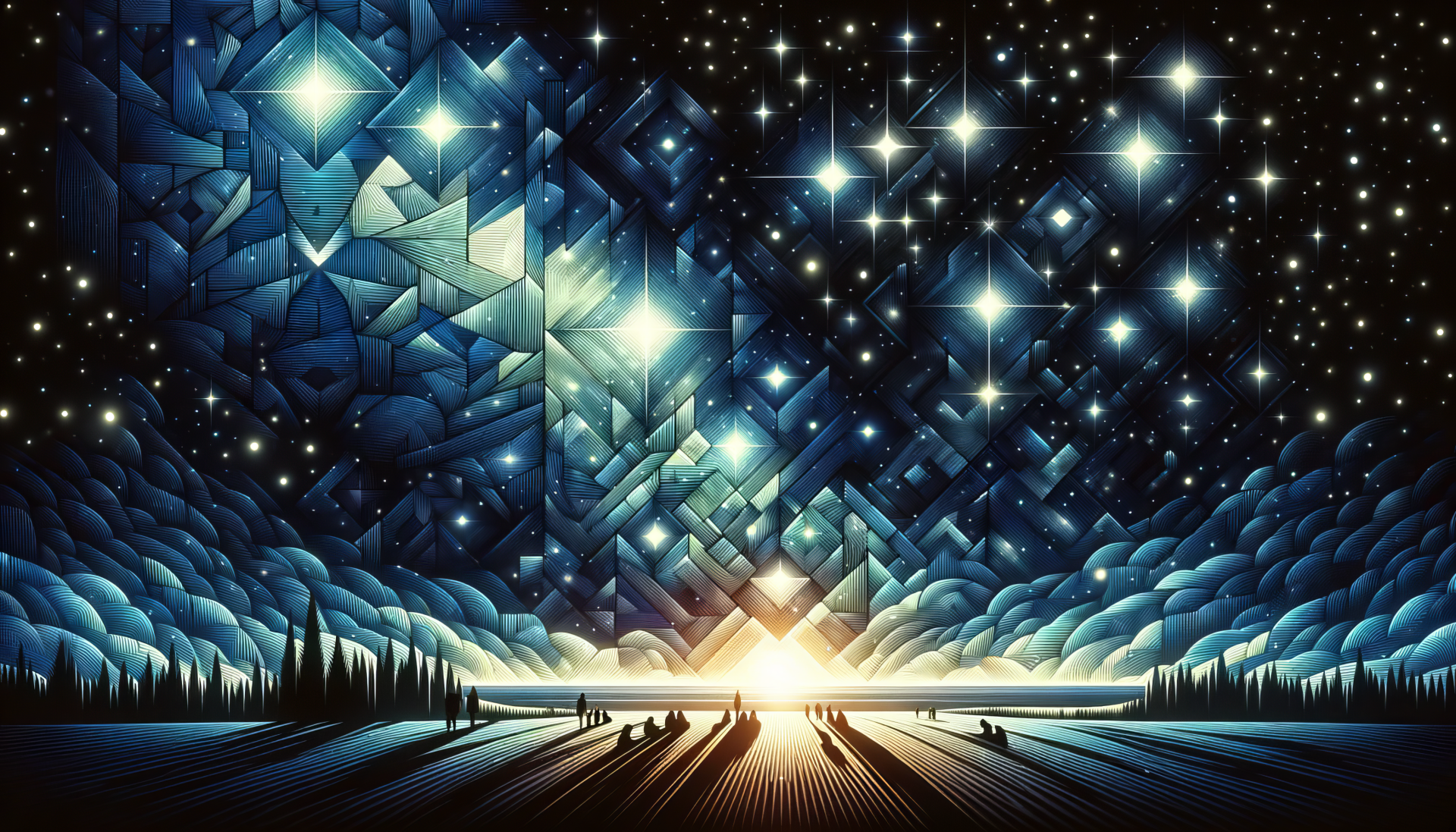 Enchanting Starry Night Sky HD Wallpaper by robokoboto