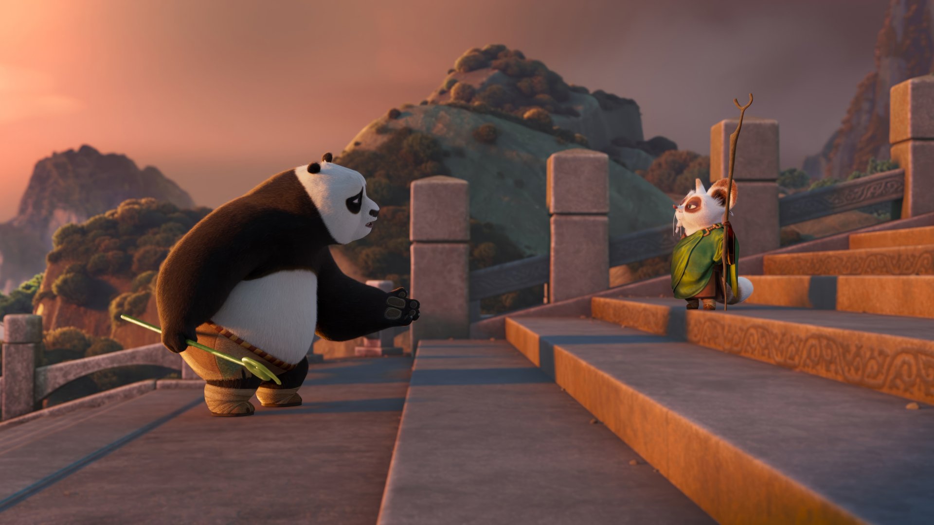 Kung Fu Panda 4 HD Wallpaper - Master Po in Action