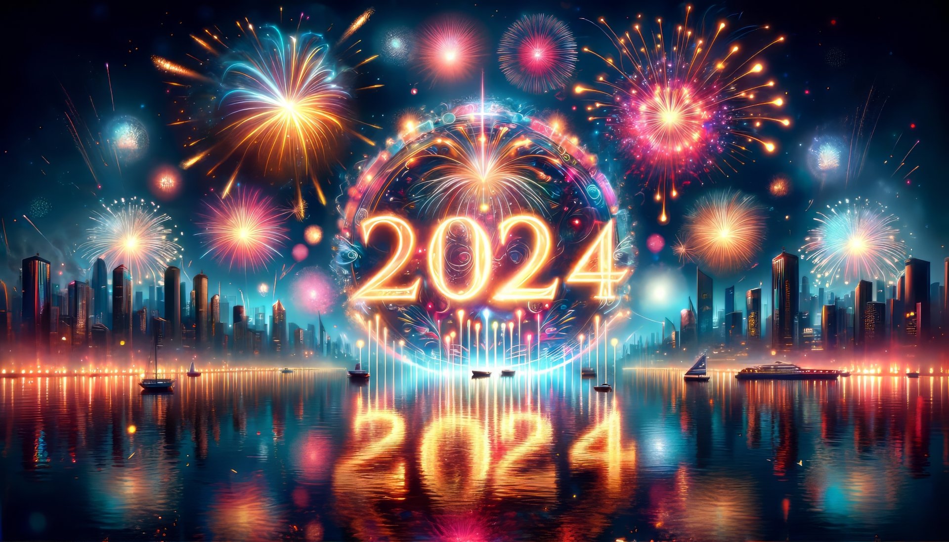 2024 Fireworks Celebration HD Wallpaper by patrika