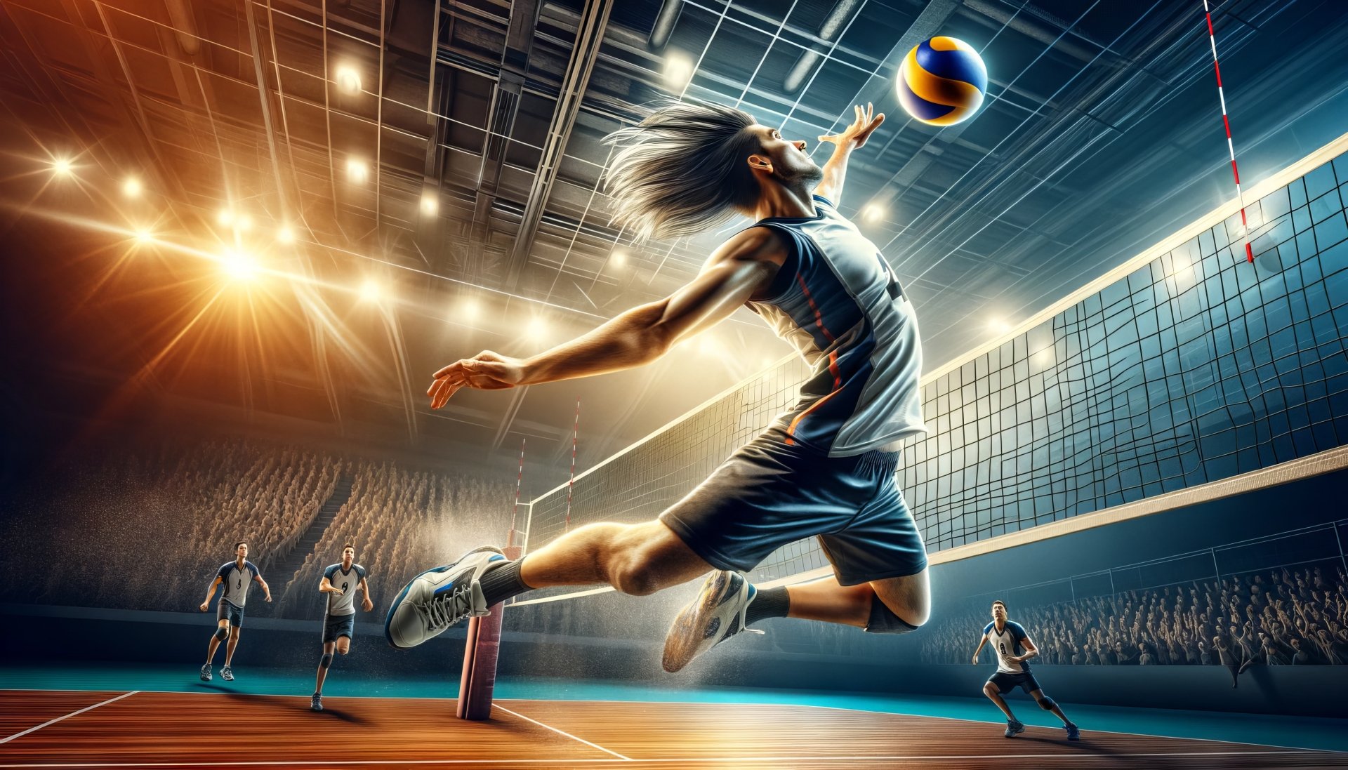 Dynamic Volleyball Match HD Wallpaper by patrika