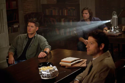 Jensen Ackles Jared Padalecki Sam Winchester Dean Winchester Castiel (Supernatural) TV Show Supernatural (TV Show) HD Desktop Wallpaper | Background Image