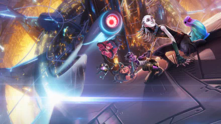 HD wallpaper featuring dynamic Star Trek: Prodigy characters in action on a spaceship for desktop background.