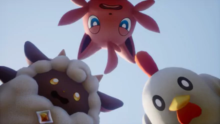 HD wallpaper of cute Palworld creatures for desktop background.