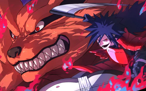  Kurama and Madara by しう